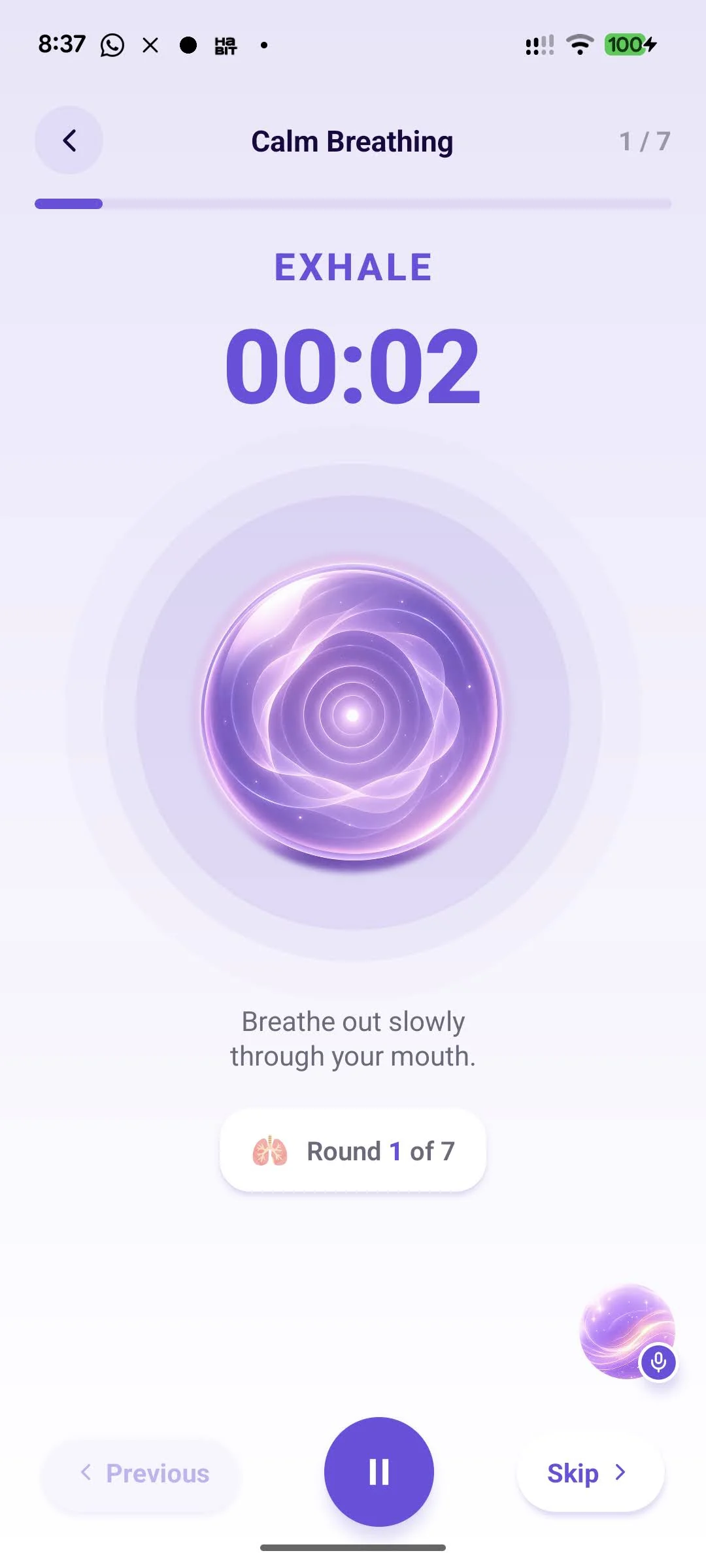 EMORA breathing screen